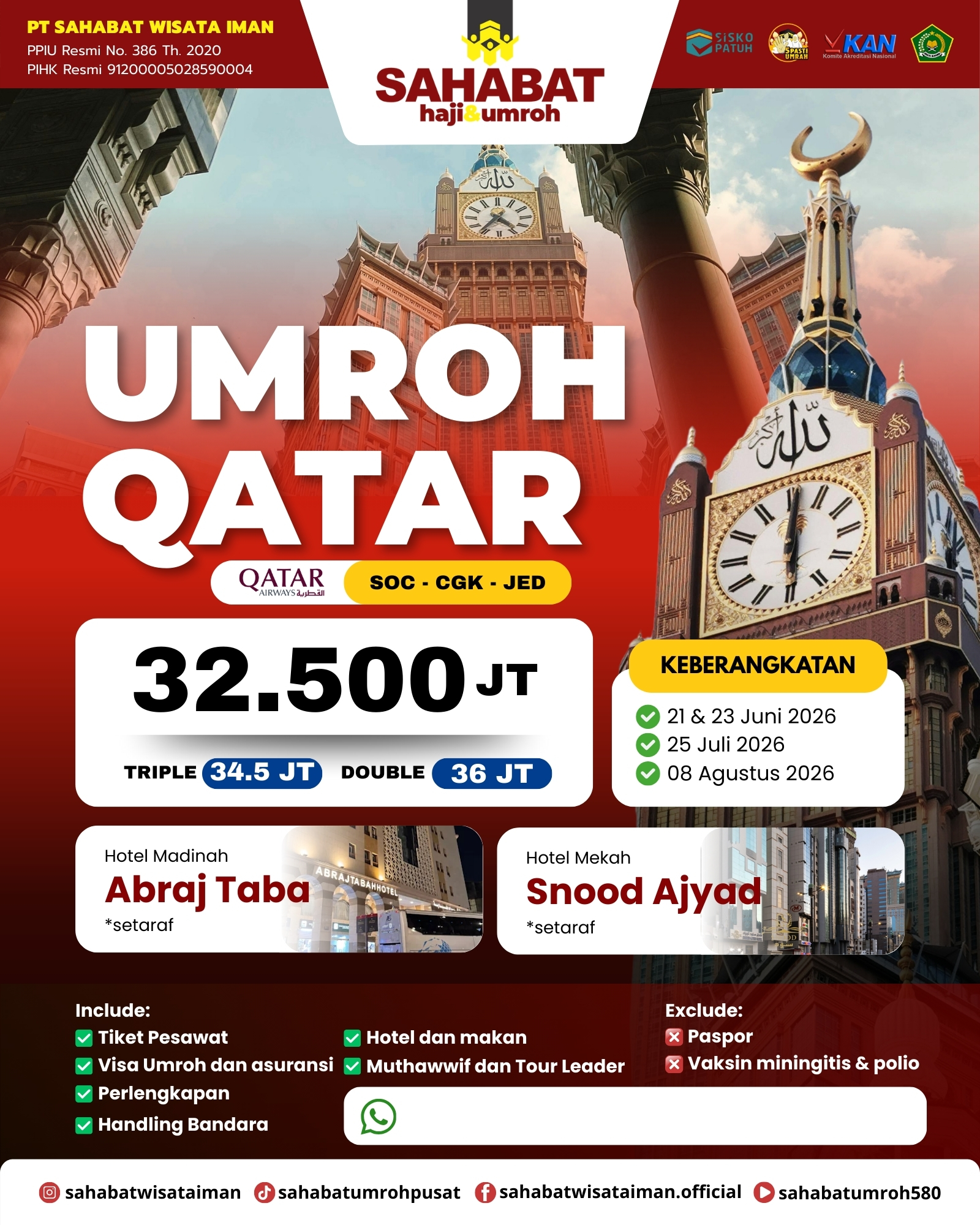 KLOTER 23 JUNI 2026 BY QATAR AIRWAYS