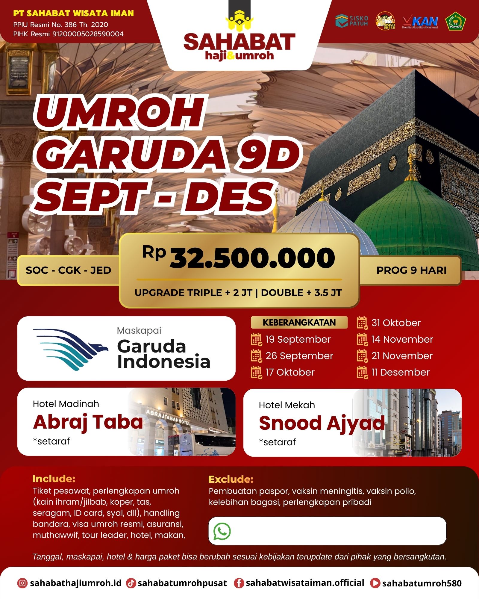 KLOTER 17 OKTOBER 2026 BY GARUDA INDONESIA