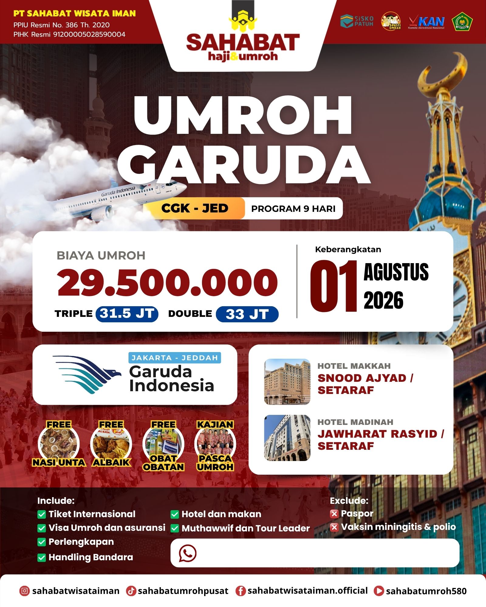 KLOTER 1 AGUSTUS 2026 BY GARUDA INDONESIA