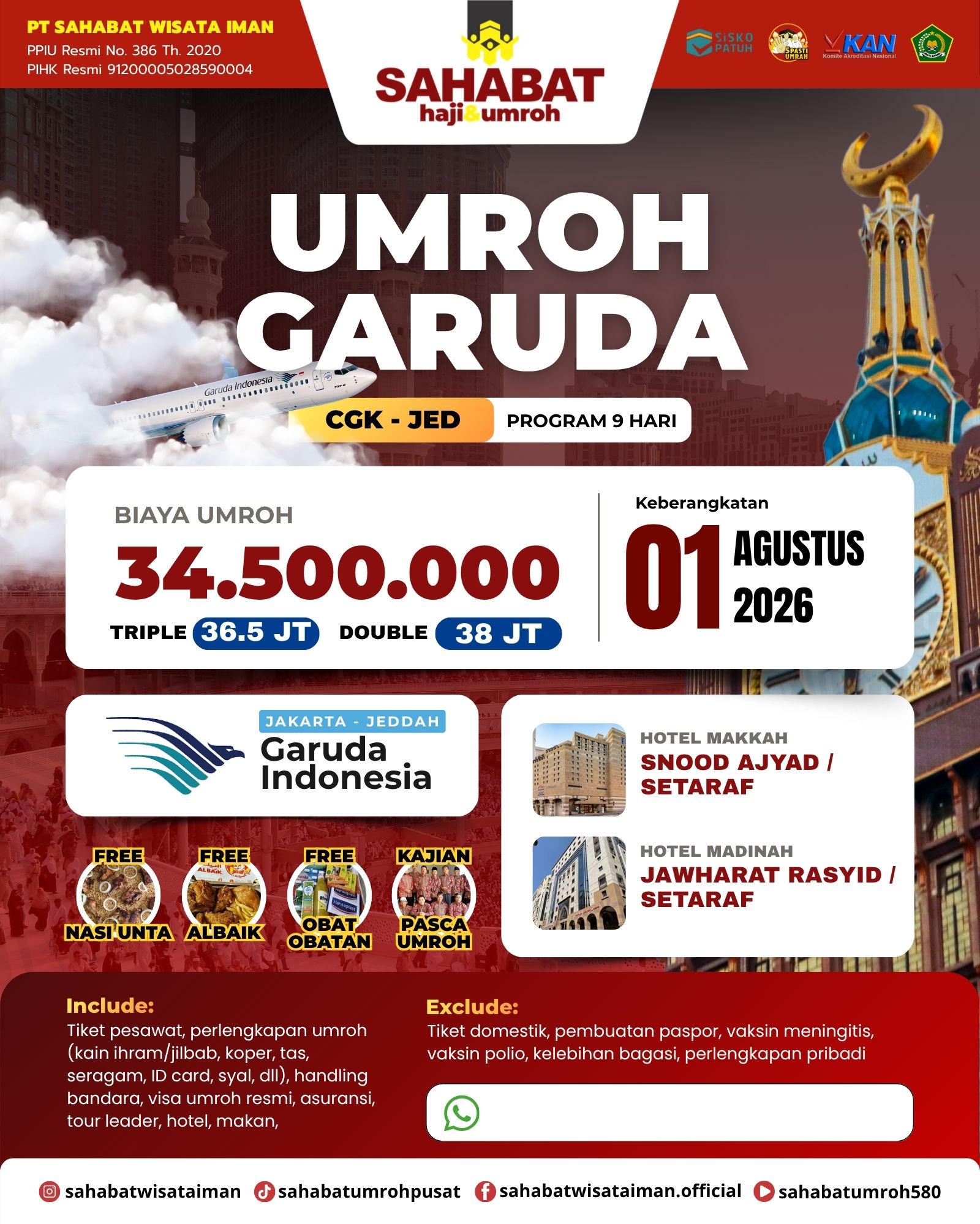 KLOTER 1 AGUSTUS 2026 BY GARUDA INDONESIA
