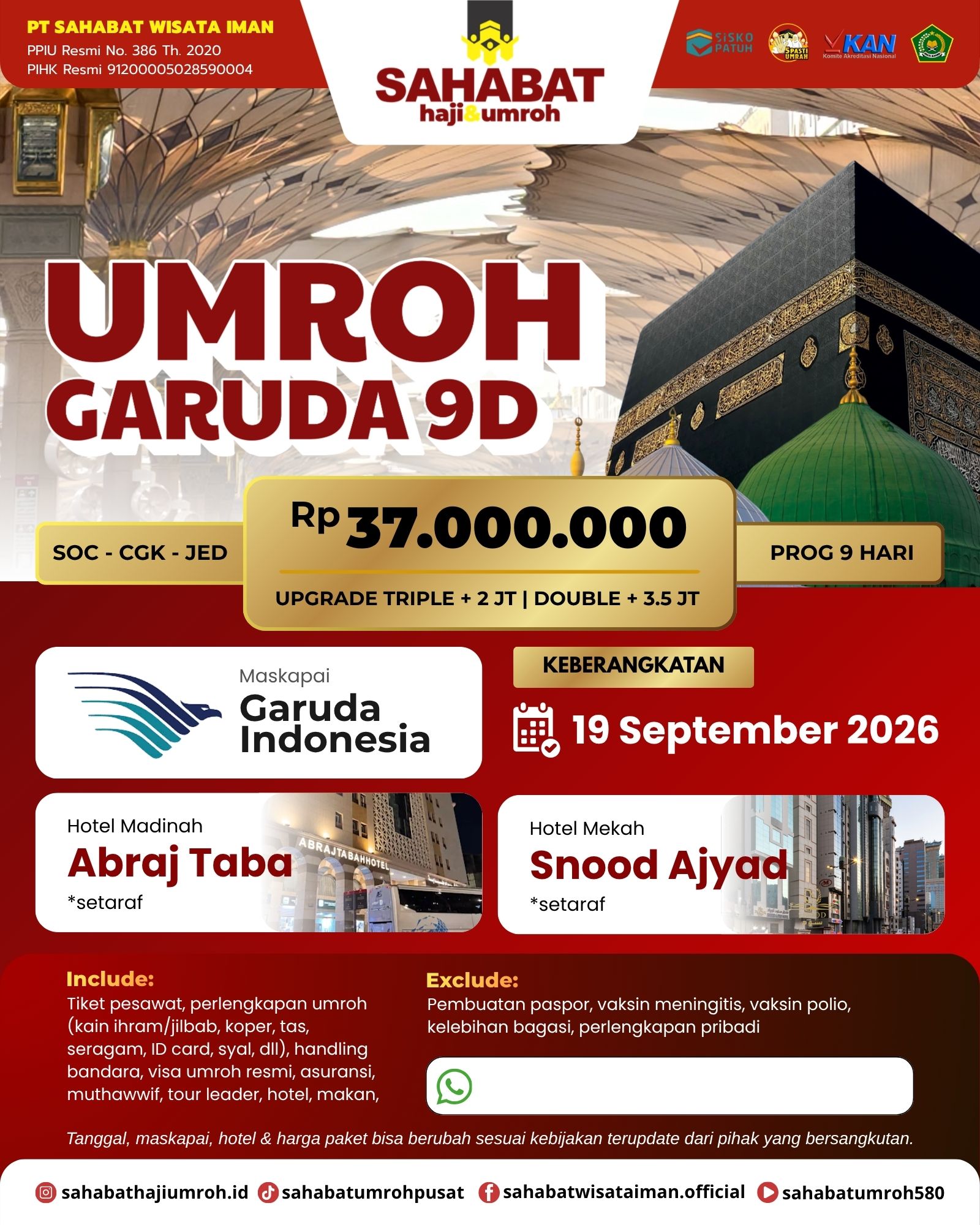UMROH GARUDA 9D