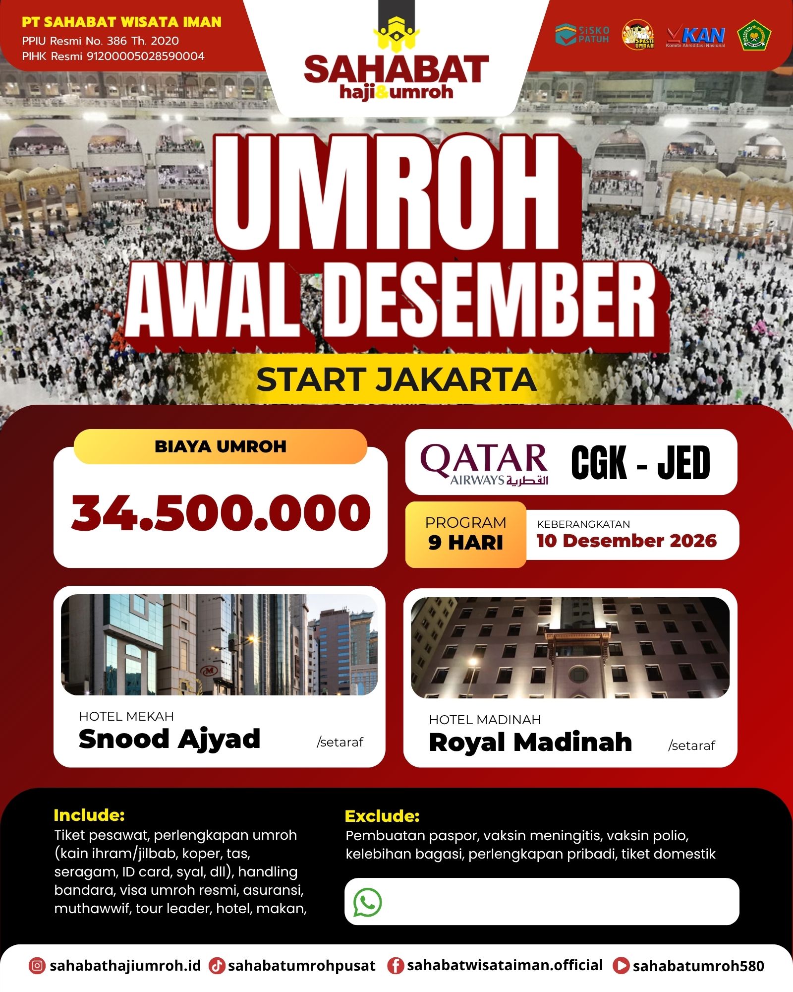 UMROH AWAL DESEMBER